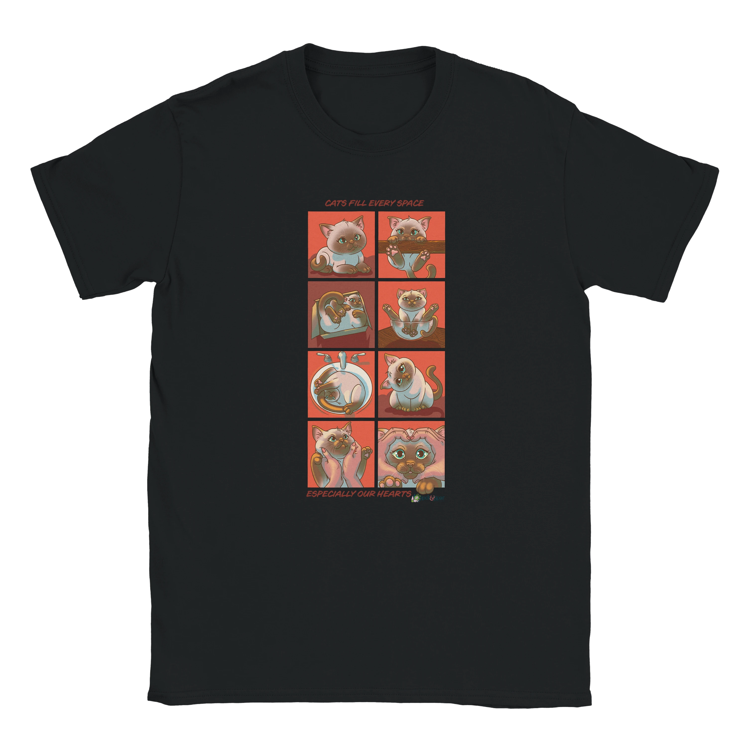 Cats Fill Every Space Comic Strip TShirt