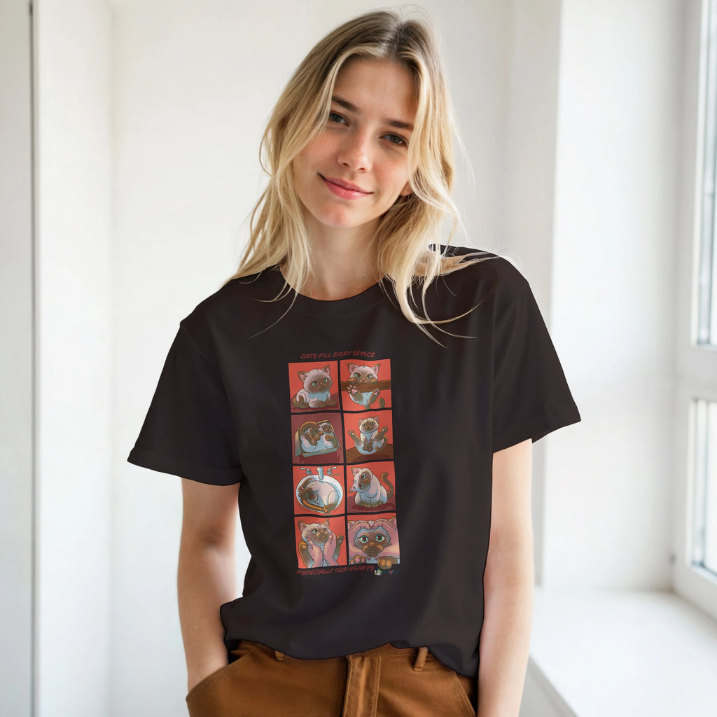 Cats Fill Every Space Comic Strip TShirt