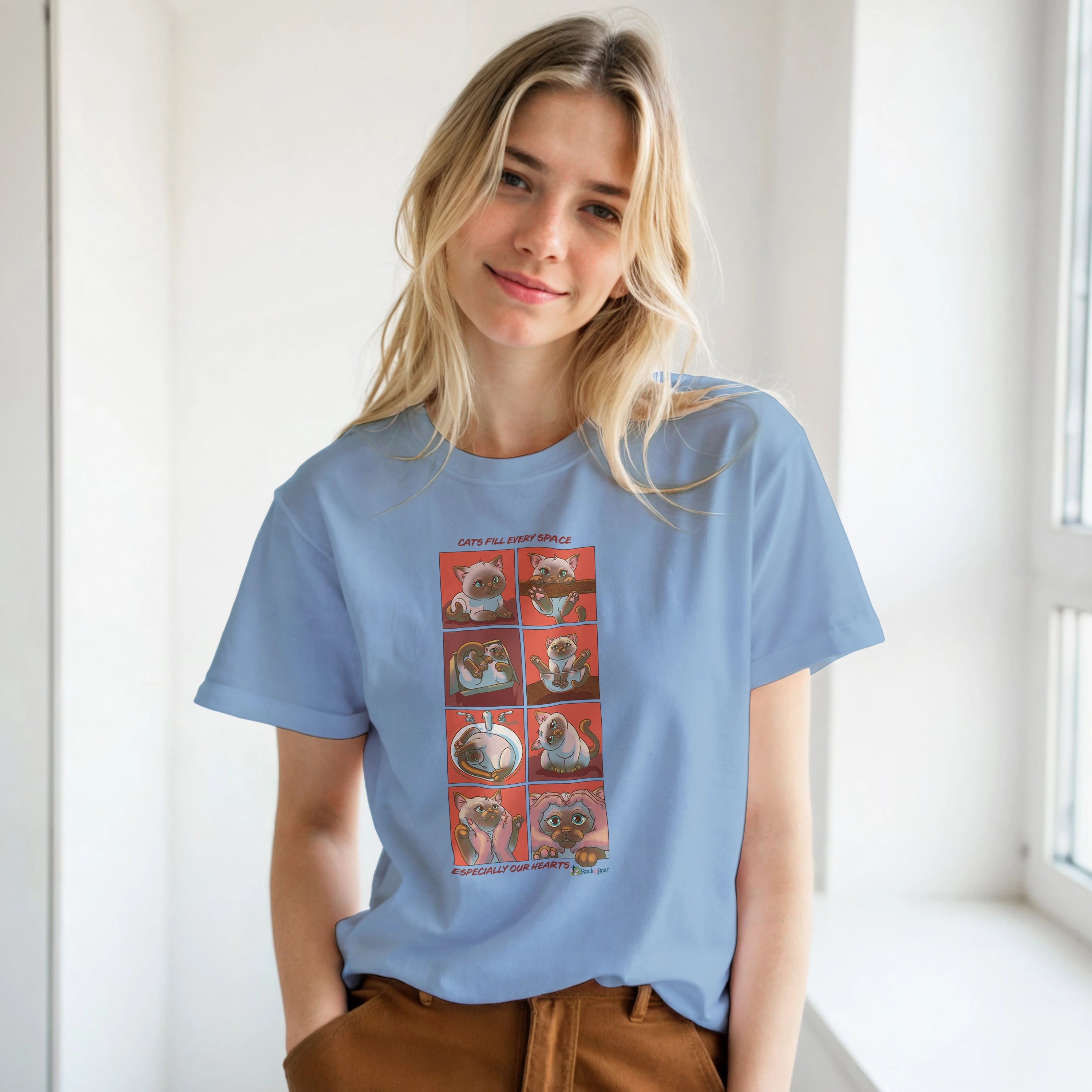 Cats Fill Every Space Comic Strip TShirt