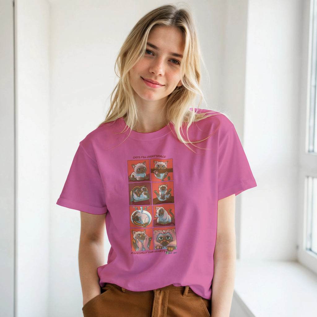 Cats Fill Every Space Comic Strip TShirt