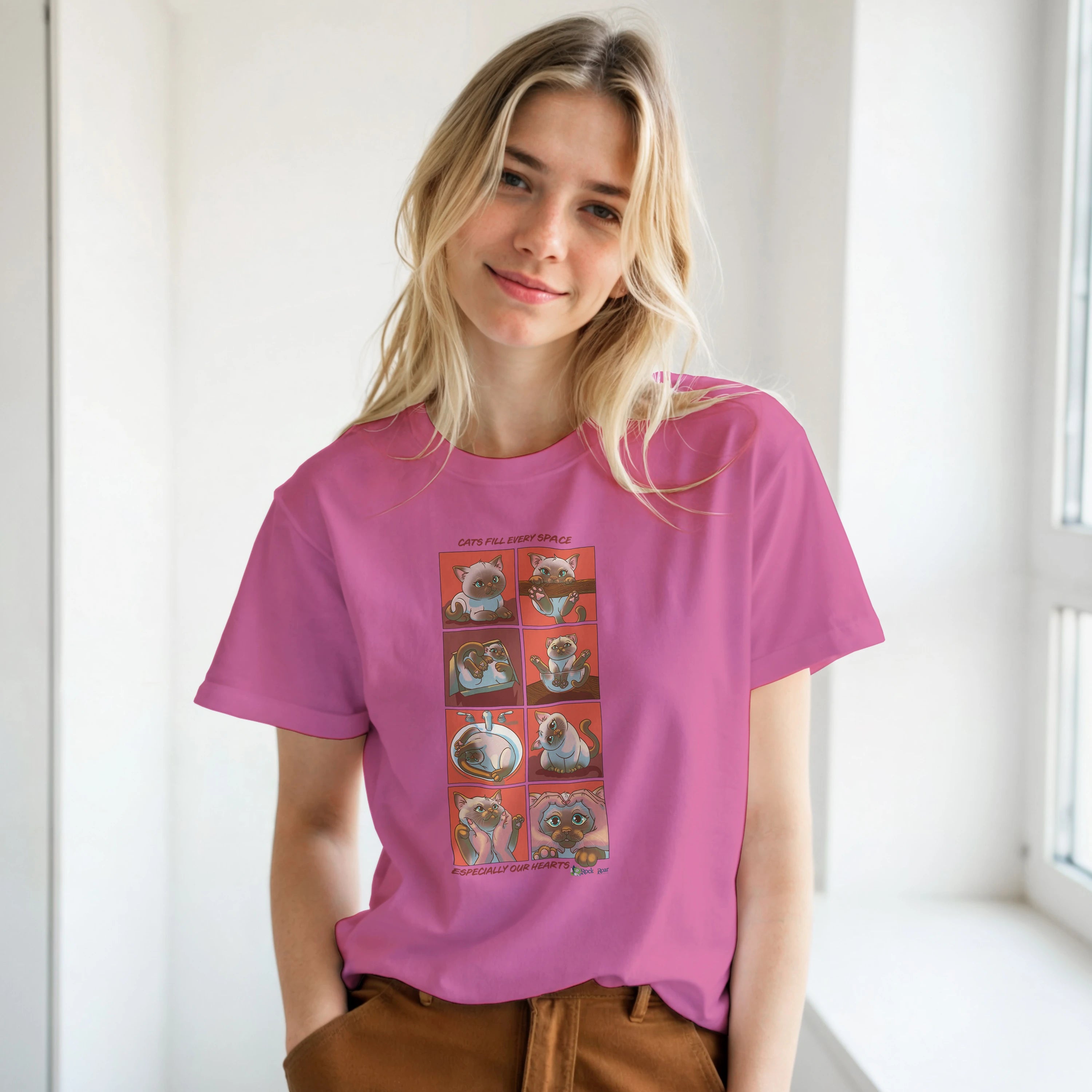 Cats Fill Every Space Comic Strip TShirt