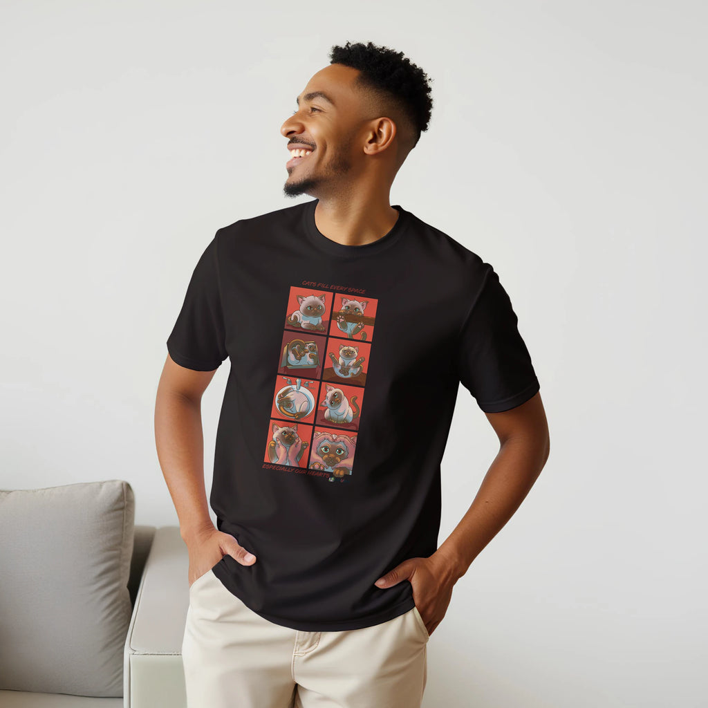 Cats Fill Every Space Comic Strip TShirt