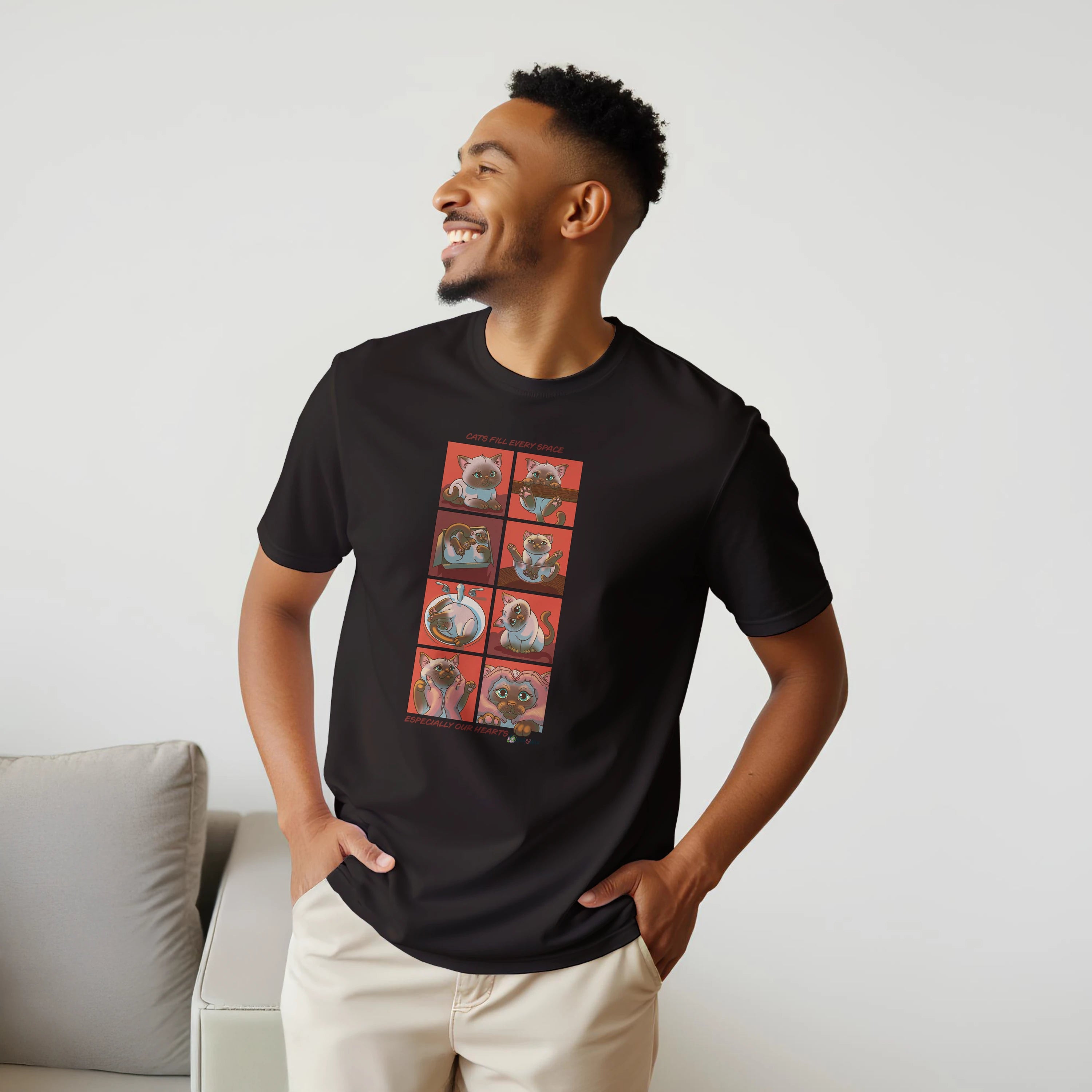 Cats Fill Every Space Comic Strip TShirt