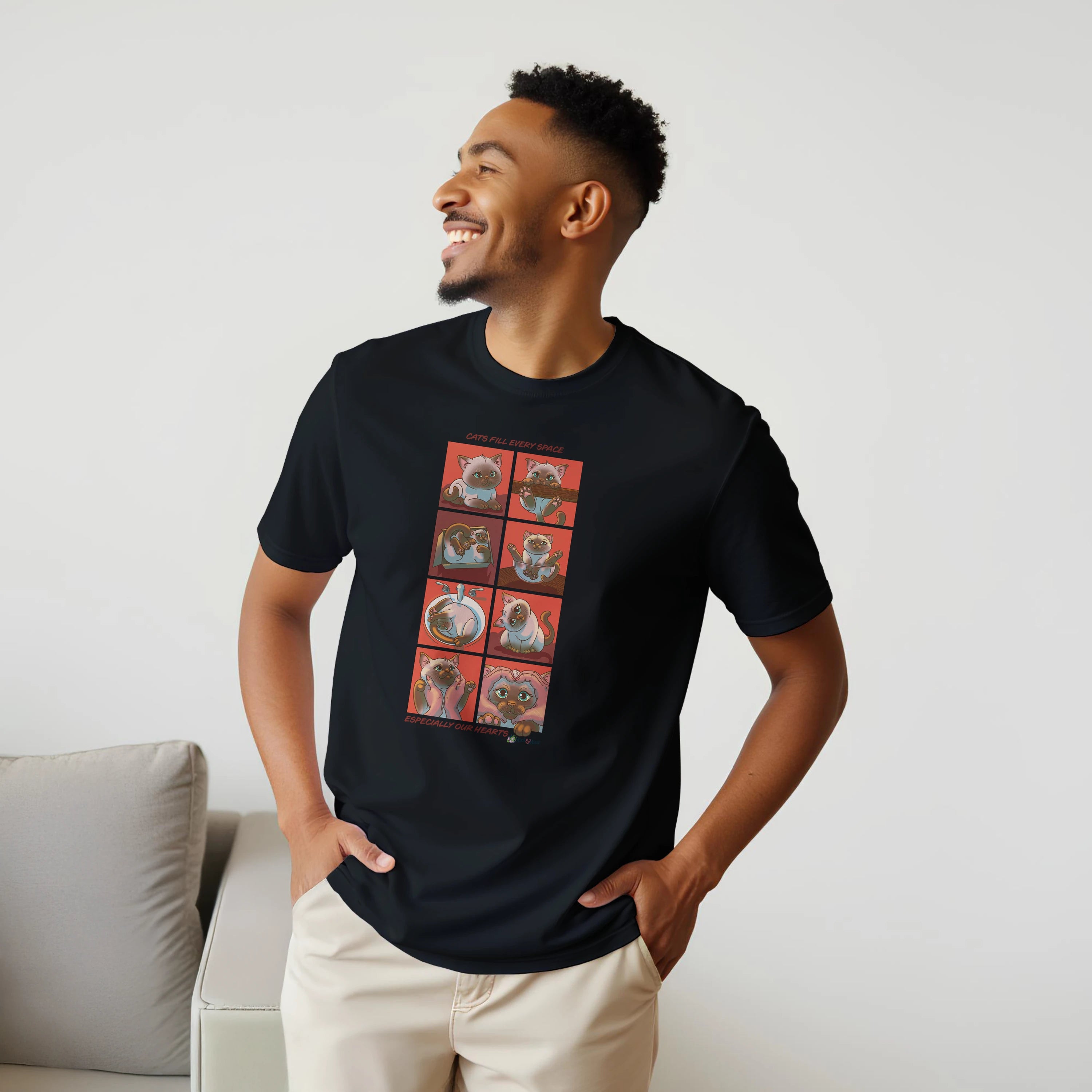Cats Fill Every Space Comic Strip TShirt